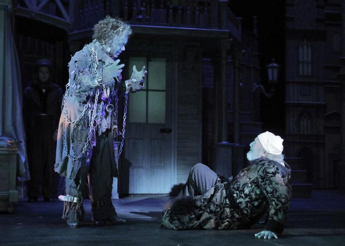 Eric Rosen added more lines from the Charles Dickens classic in his version of “A Christmas Carol,” which debuted last year. Walter Coppage played the ghost of Jacob Marley, and Gary Neal Johnson, once again, starred as Ebenezer Scrooge.