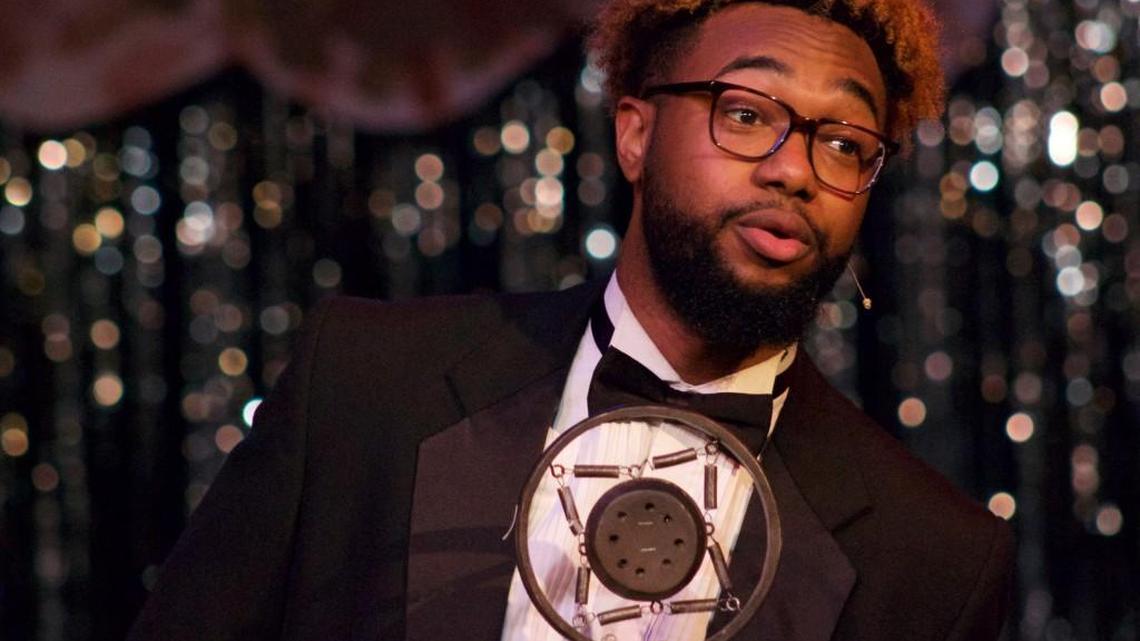 Nathaniel Rasson played 4-Eyed Moe during the Black Repertory Theatre of KC’s most recent production, “5 Guys Named Moe” in April.