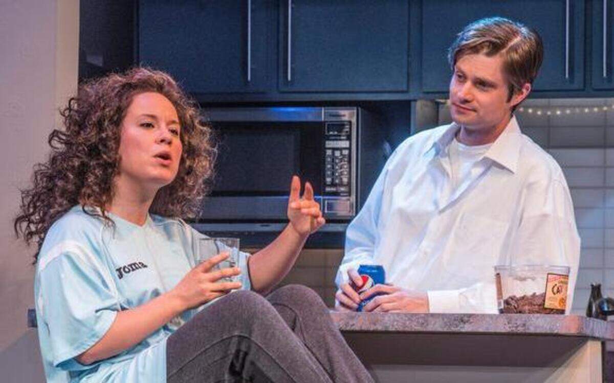 Dina Thomas plays Daphna and her husband, Mark Thomas, is Daphna’s cousin Jonah in the Unicorn Theatre’s production of “Bad Jews.” Dina Thomas brought the play to the attention of the Unicorn’s Cynthia Levin.<252><252>