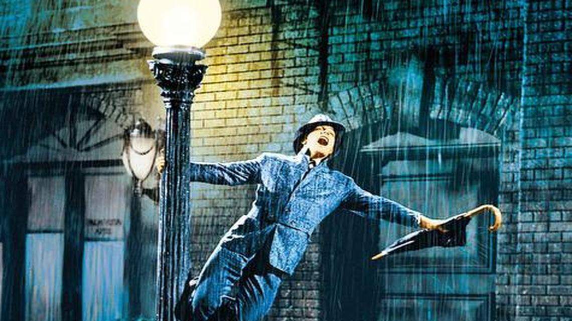 
Gene Kelly’s famous scene in “Singin’ in the Rain.”
