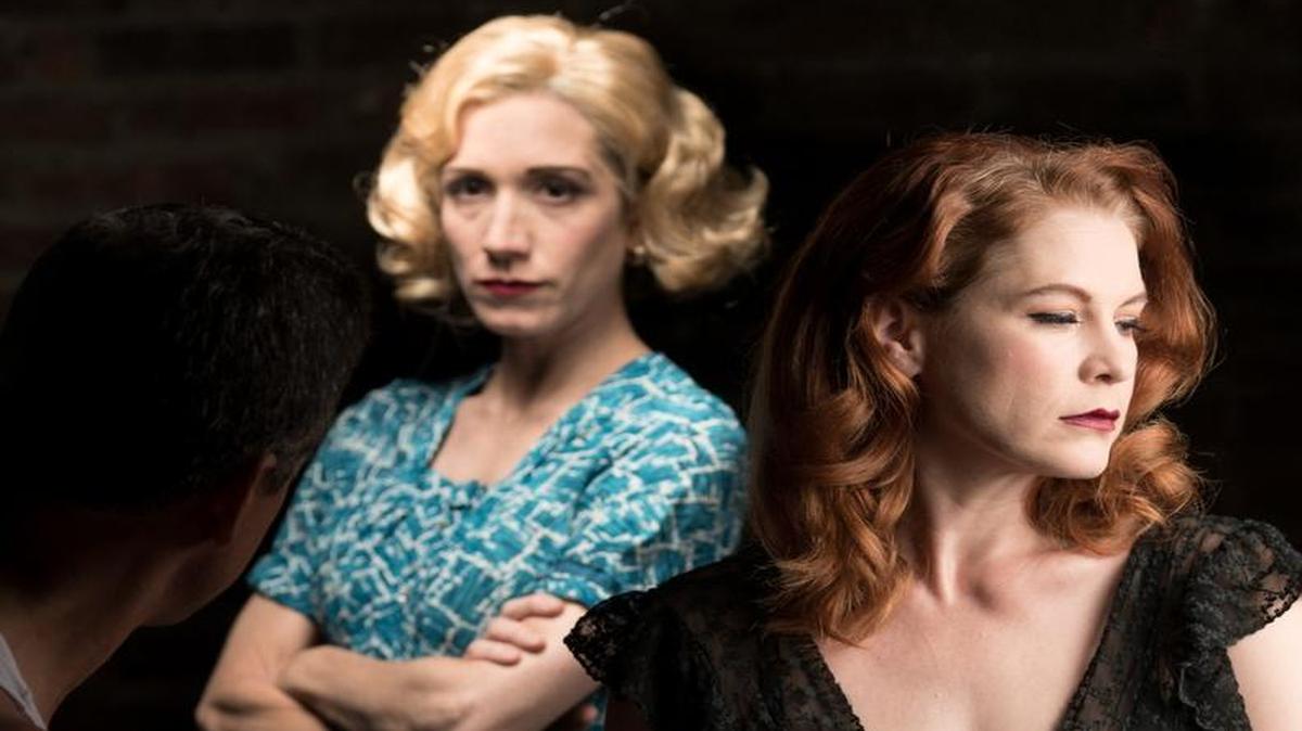 When Blanche (Cinnamon Schultz, right) moves in with her sister Stella (Bree Elrod), tensions run high in the Kansas City Actors Theatre’s production of “A Streetcar Named Desire,” which runs through Sept. 25 at the H&R Block City Stage in Union Station.