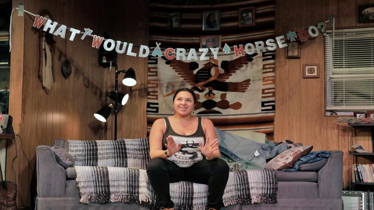 Rosanne Supernault plays Journey in “What Would Crazy Horse Do?,” part of the Kansas City Rep’s “OriginKC: New Works Festival.”