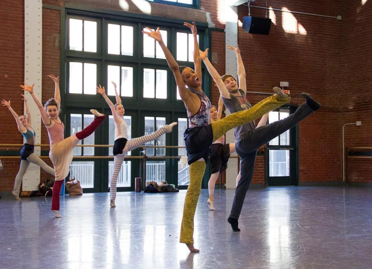 Whitney Huell and Gavin Abercrombie rehearse the Kansas City Ballet’s production of “Peter Pan.” Artistic director Devon Carney choreographed the show.