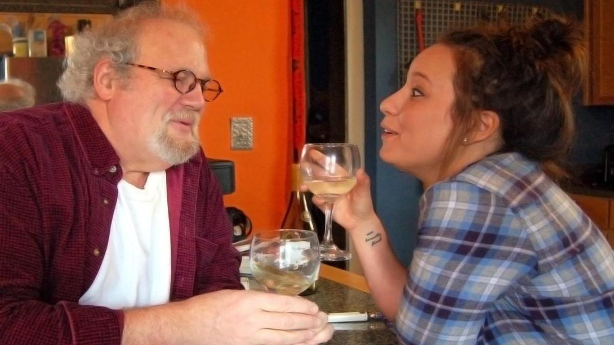An up-and-coming actress (Dina Thomas, in rehearsal) spends a toxic evening with her playwright father (Theodore Swetz) in “I’m Gonna Pray for You So Hard.”
