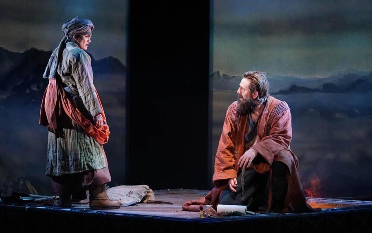 Anjali Bhimani (left) and Rusty Sneary in “The Roof of the World.”