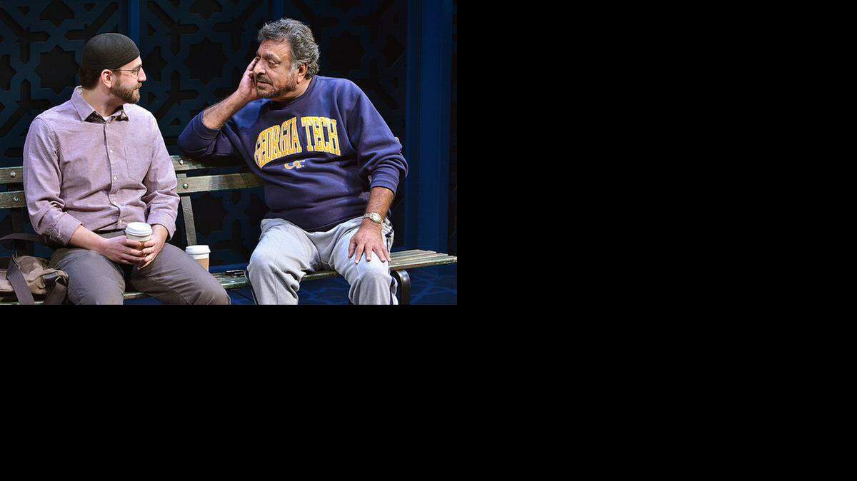 
Rusty Sneary (left) and Tony Mirrcandani are among the cast of “The Who & the What” at Kansas City Repertory Theatre. The show officially opens on Friday, the same night of the third game of the World Series.
