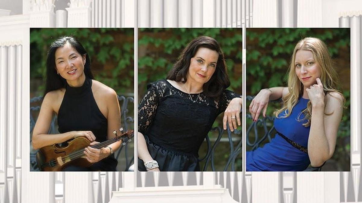 Violinist Elizabeth Suh Lane (from left), soprano Sarah Tannehill Anderson and organist Elisa Williams Bickers will present “Opus 22: The Organ and BAS” Feb. 10.
