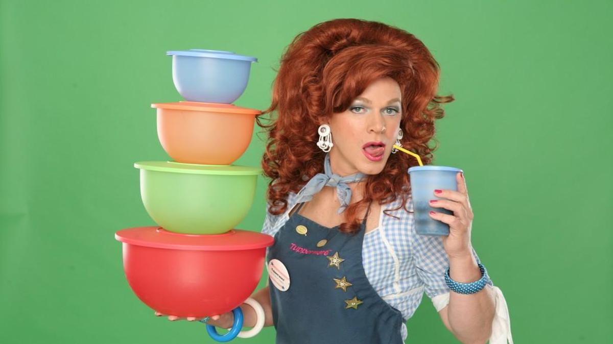 Kris Andersson originated the show “Dixie’s Tupperware Party” at the New York Fringe Festival and has been touring with it for several years.
