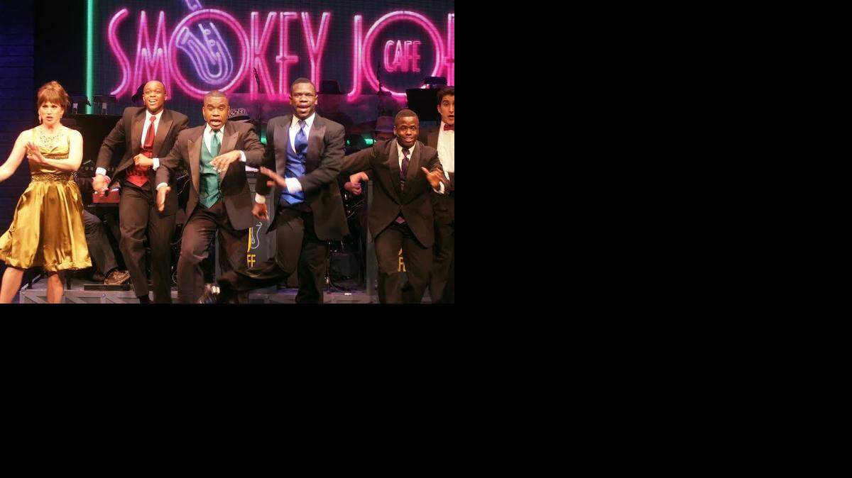 
The cast of “Smokey Joe’s Cafe” includes (from left) Keely Vasquez, Courtney Love, LaVance Colley, Antwayn Hopper, James T. Lane and Alexander Aguilar.

