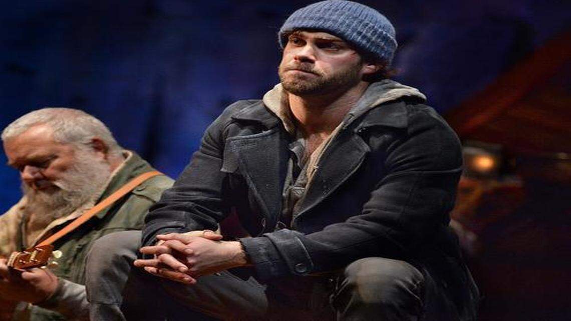 
Kyle Hatley, right, plays the Poet and Raymond Castrey is the Musician in KC Rep’s production of “An Iliad.”
