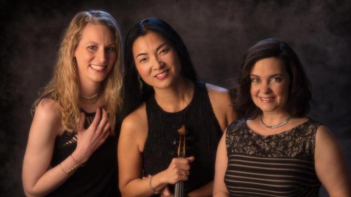 Elisa Williams Bickers (left), Elizabeth Suh Lane and Sarah Tannehill Anderson make up the core of Bach Aria Soloists.
