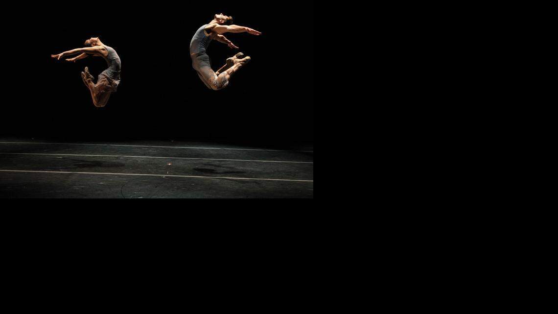 
Sarah Chun (left) and Ryan Jolicoeur-Nye of the Owen/Cox Dance Group will perform Saturday in the collaborative “Memory Palace” at the Spencer Theatre at the University of Missouri-Kansas City. 
