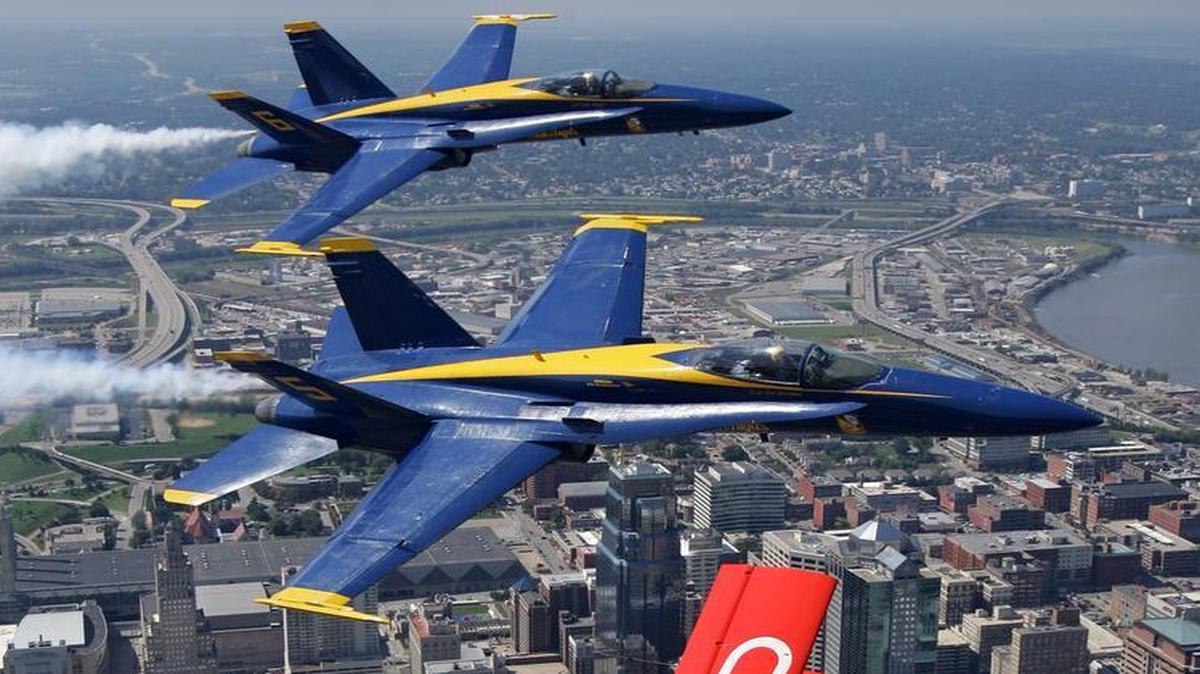 
The sky above Kansas City will again crisscross with jets and prop planes as fliers make runs for the Kansas City Aviation Expo and Airshow which runs Saturday and Sunday at the Wheeler Downtown Airport.
