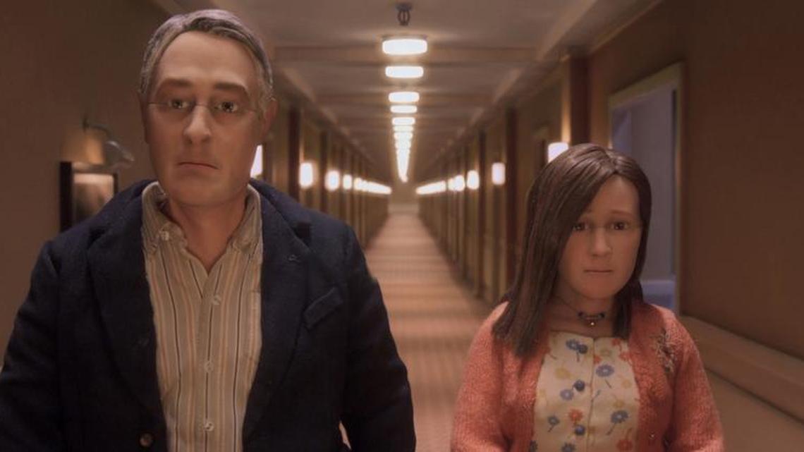 Everyone’s voice sounds the same to Michael (voiced by David Thewlis) until he meets Lisa (Jennifer Jason Leigh).