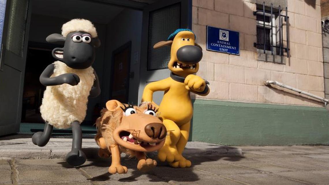 
When they head to the big city, Shaun (from left), Slip and sheepdog Bitzer have a run-in with the law.
