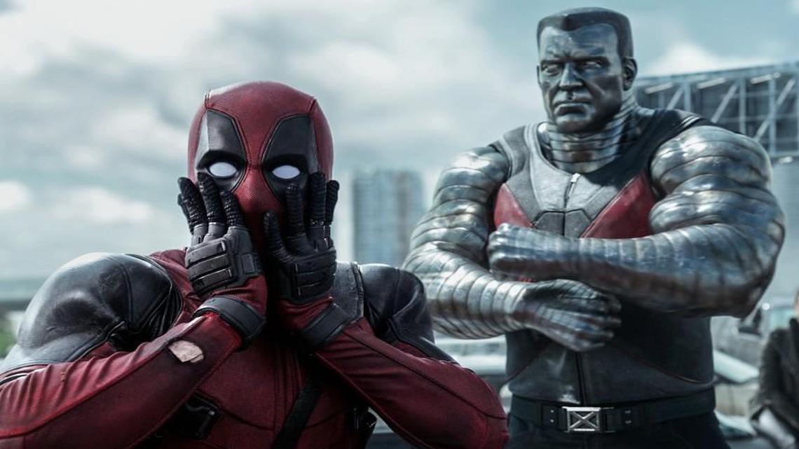 Deadpool (Ryan Reynolds) is astounded at the threats from mutant Colossus (voiced by Stefan Kapicic).