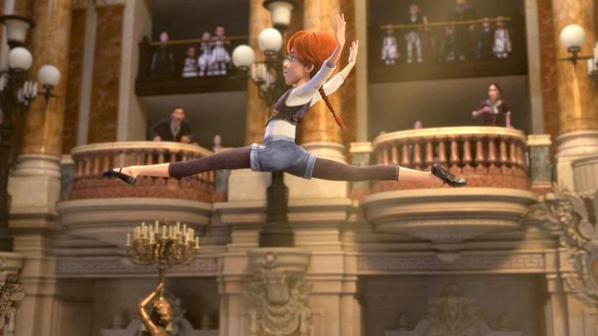An 11-year-old orphan named Felicie (voiced by Elle Fanning) pursues ballet in 1870s Paris in “Leap!”