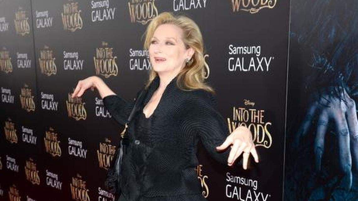 
Meryl Streep hammed it up at the red carpet premiere of “Into the Woods.” 

