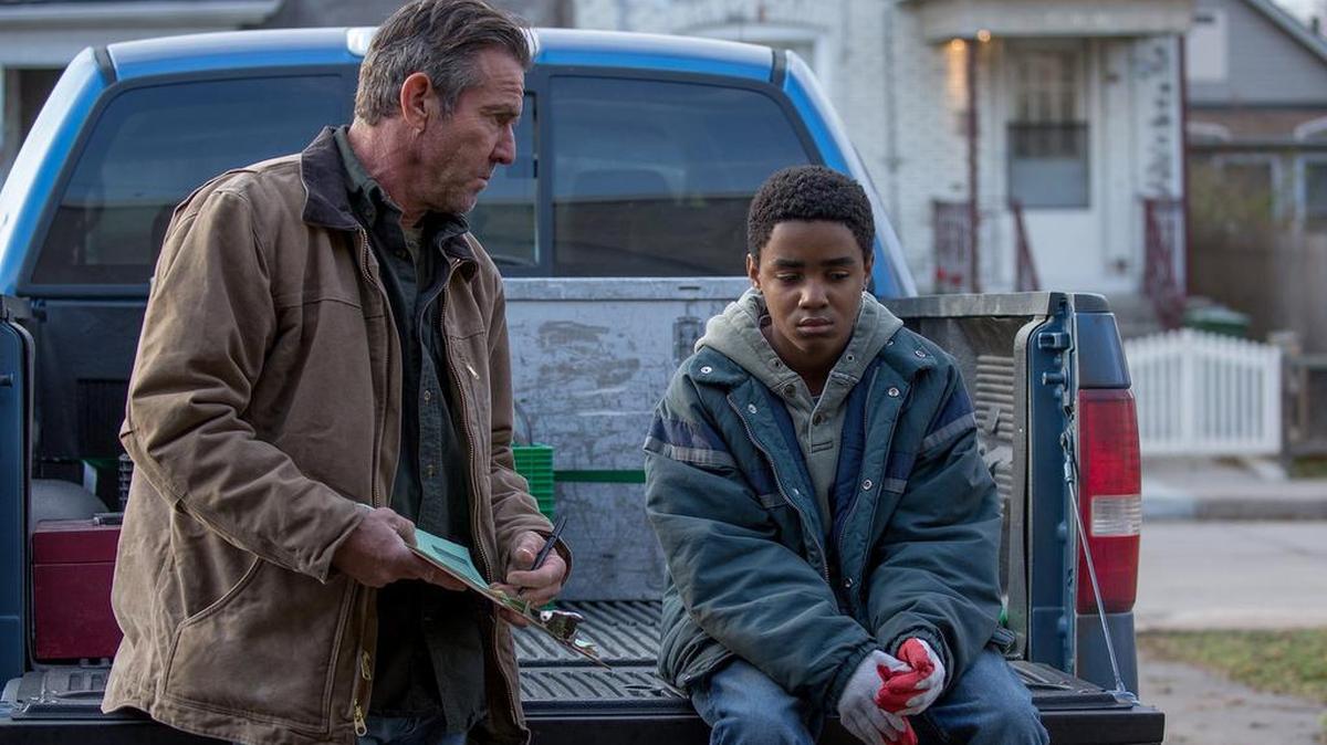Hal (Dennis Quaid) is worried about his adoptive son Eli (Myles Truitt), who winds up going on an impromptu road trip with a mysterious weapon.