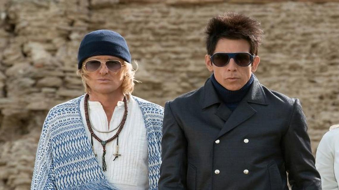 Former supermodels Hansel (Owen Wilson, left) and Derek Zoolander (Ben Stiller) must team up with a femme fatale (Penelope Cruz).