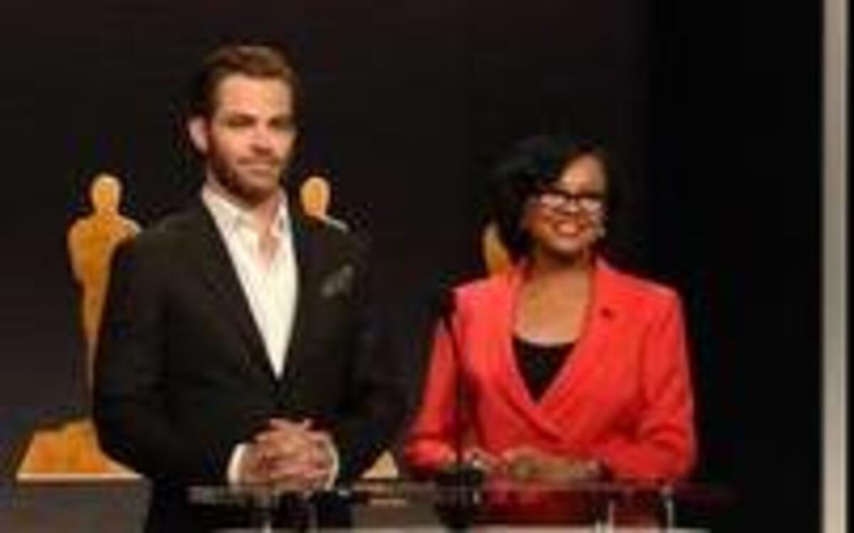 
Chris Pine and Academy President Cheryl Boone announced the Oscar nominations Thursday morning. 
