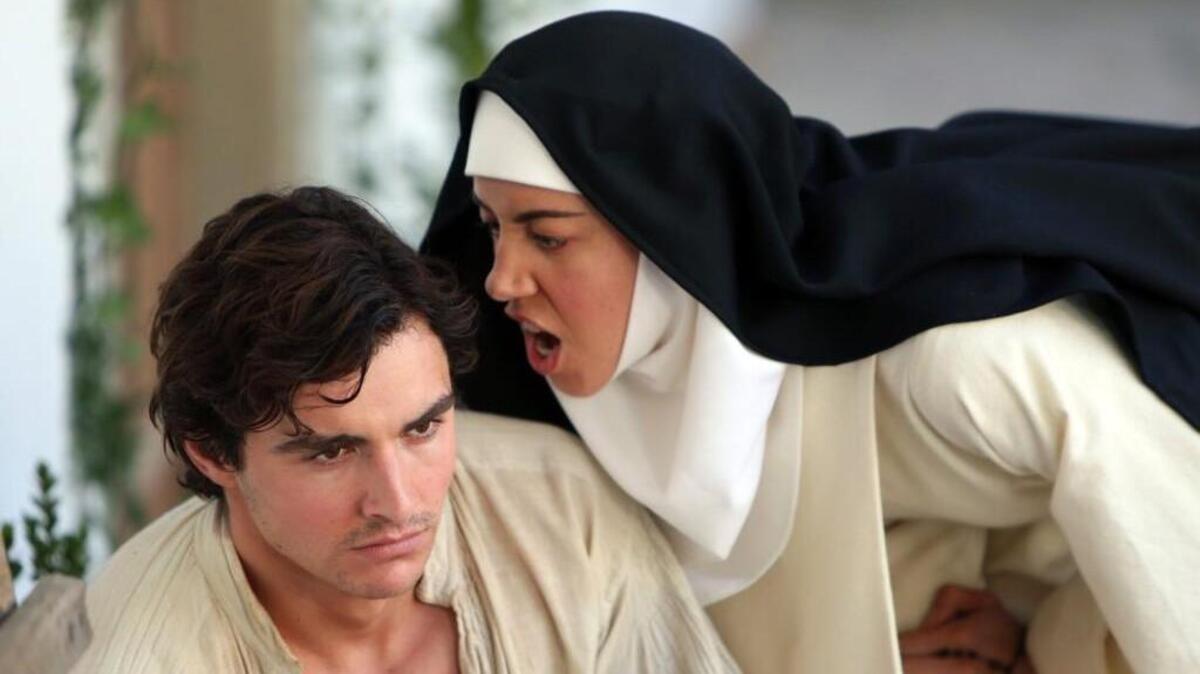 A nun in 1300s Italy (Aubrey Plaza) lusts after a manservant on the run (Dave Franco).