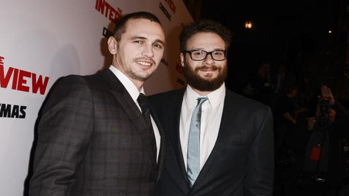 
Actor Seth Rogen, right, and actor James Franco 

