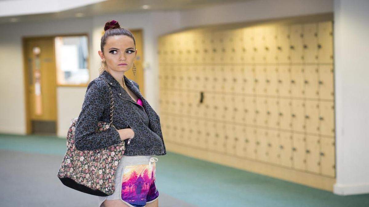 
Krystal (Abigail Lawrie) looks like a tough teen, but she’s struggling to keep her family afloat. 
