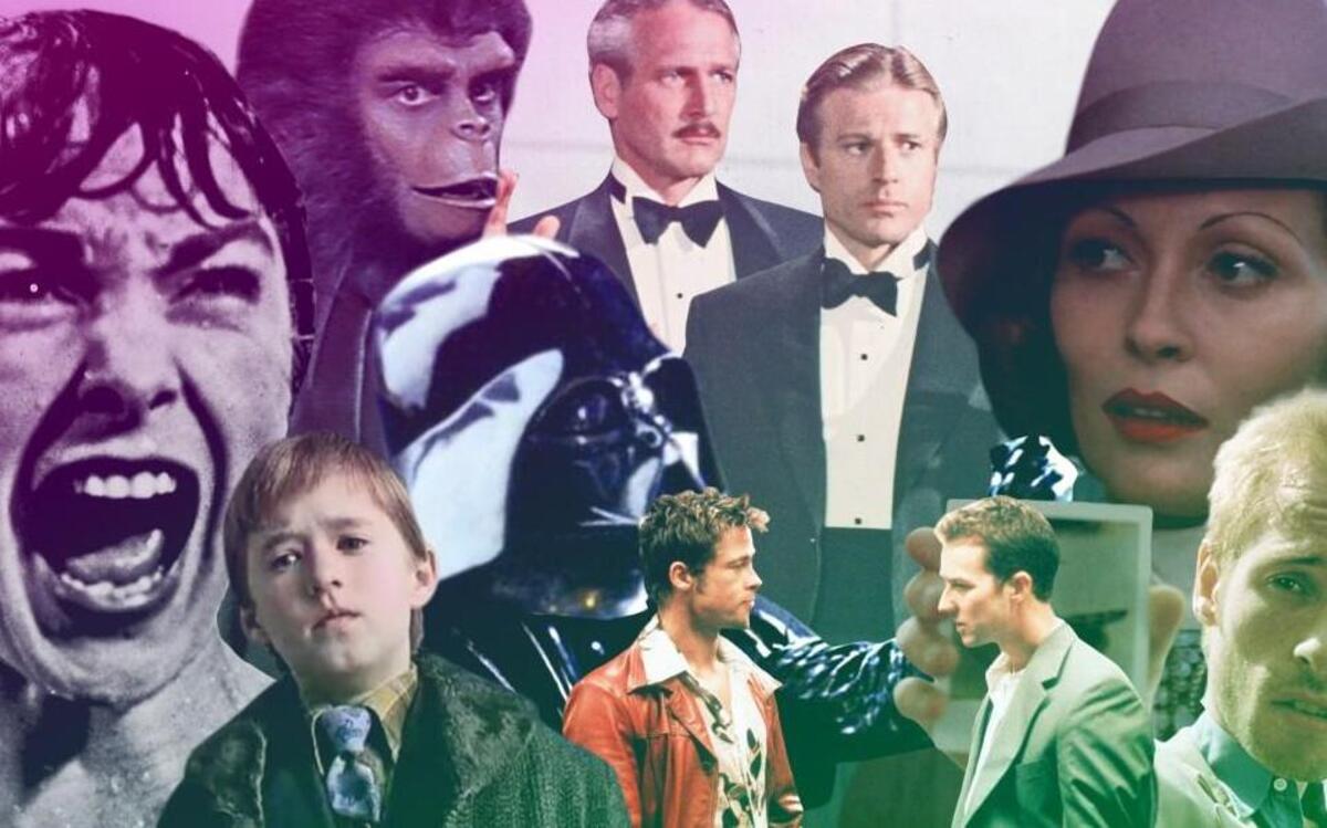Some of the best movies that pulled one over on audiences (clockwise from left): “Psycho,” “Planet of the Apes,” “The Sting,” “Chinatown,” “Memento,” “Fight Club,” “The Empire Strikes Back” and “The Sixth Sense.”
