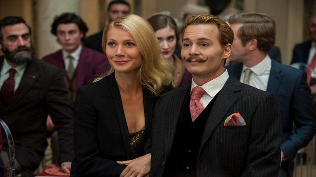 
Debonair Mortdecai (Johnny Depp) and upper-crust Johanna (Gwyneth Paltrow) navigate the art world.
