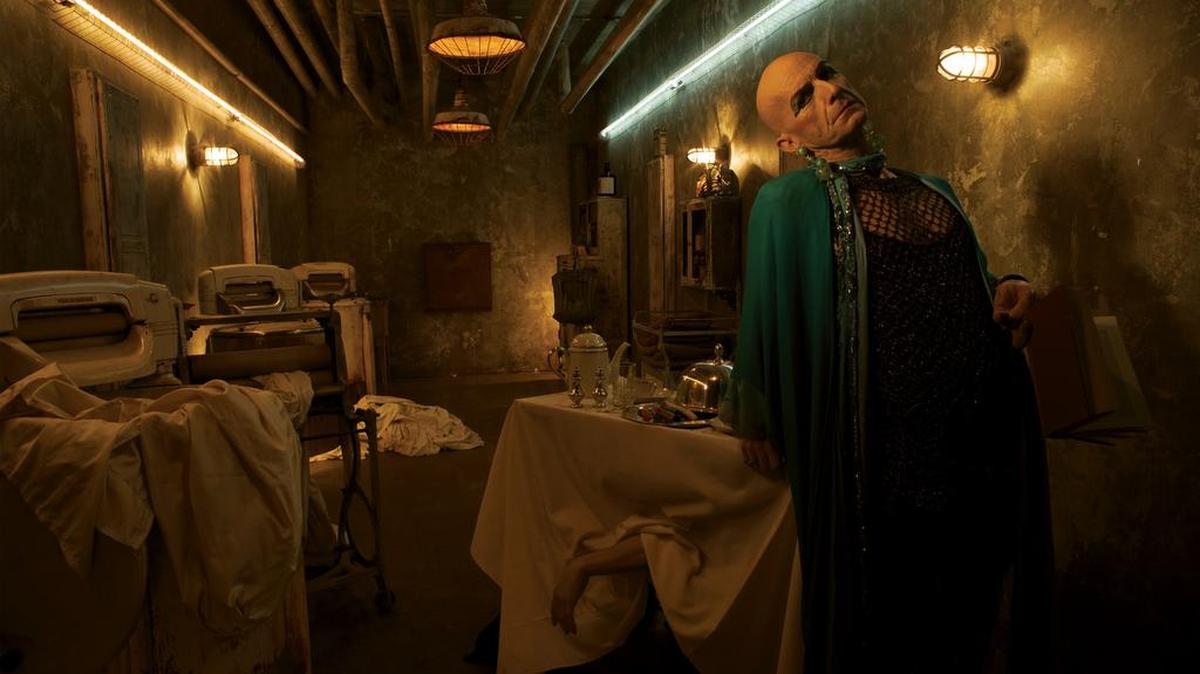 
Denis O’Hare shaved his head to play a cross-dresser who goes by the name Liz Taylor on “American Horror Story: Hotel.” This is the fifth season for the FX anthology known for its gore.
