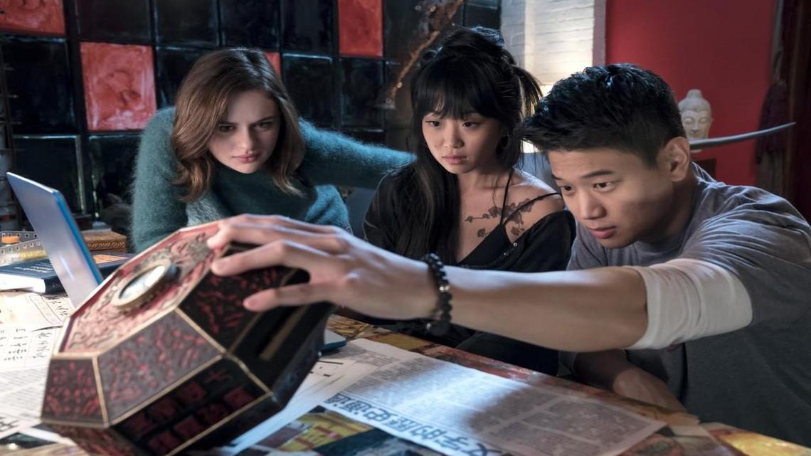 Clare (Joey King, left) comes across a troublesome Chinese box that grants wishes. Alice Lee and Ki Hong Lee co-star.