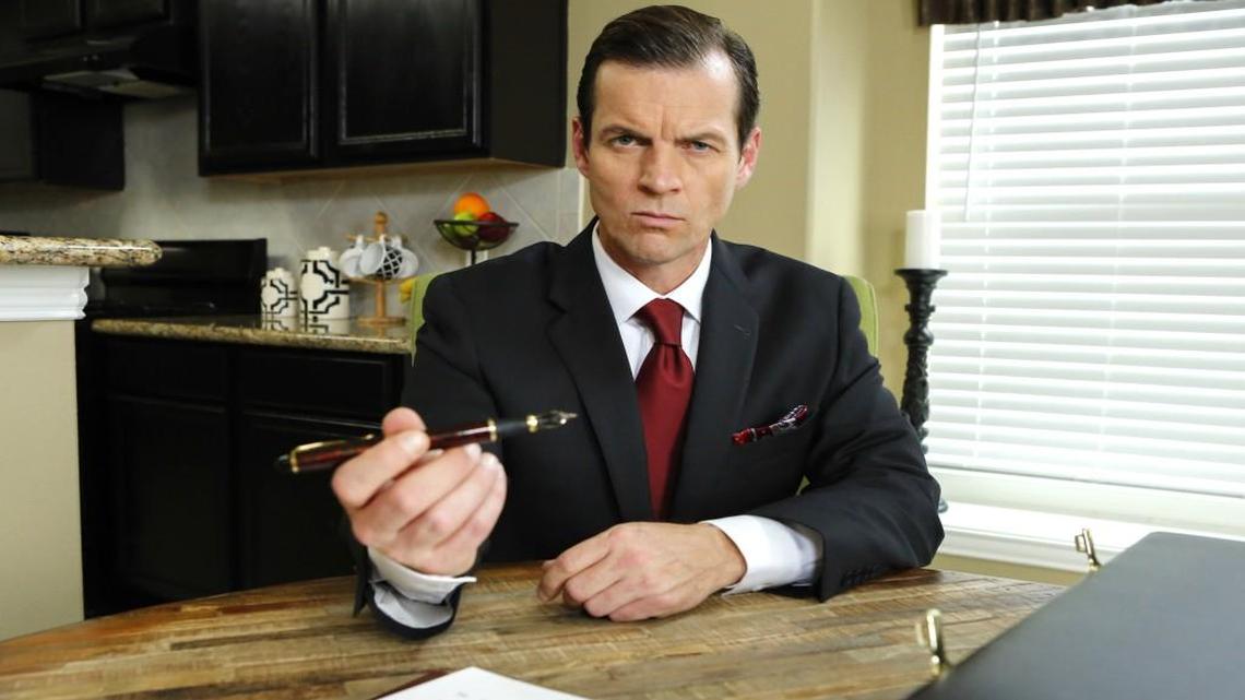 Matthew O’Connor takes pride in the slicked-back hair he sports on “A Wicked Offer”: “That thing is bulletproof, man,” he jokes. “I tell people in the event of a nuclear attack, stand behind my hair.”