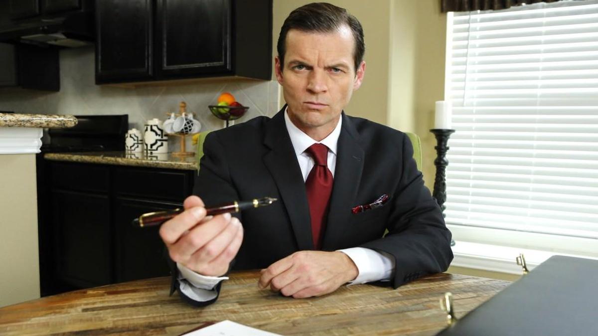 Matthew O’Connor takes pride in the slicked-back hair he sports on “A Wicked Offer”: “That thing is bulletproof, man,” he jokes. “I tell people in the event of a nuclear attack, stand behind my hair.”