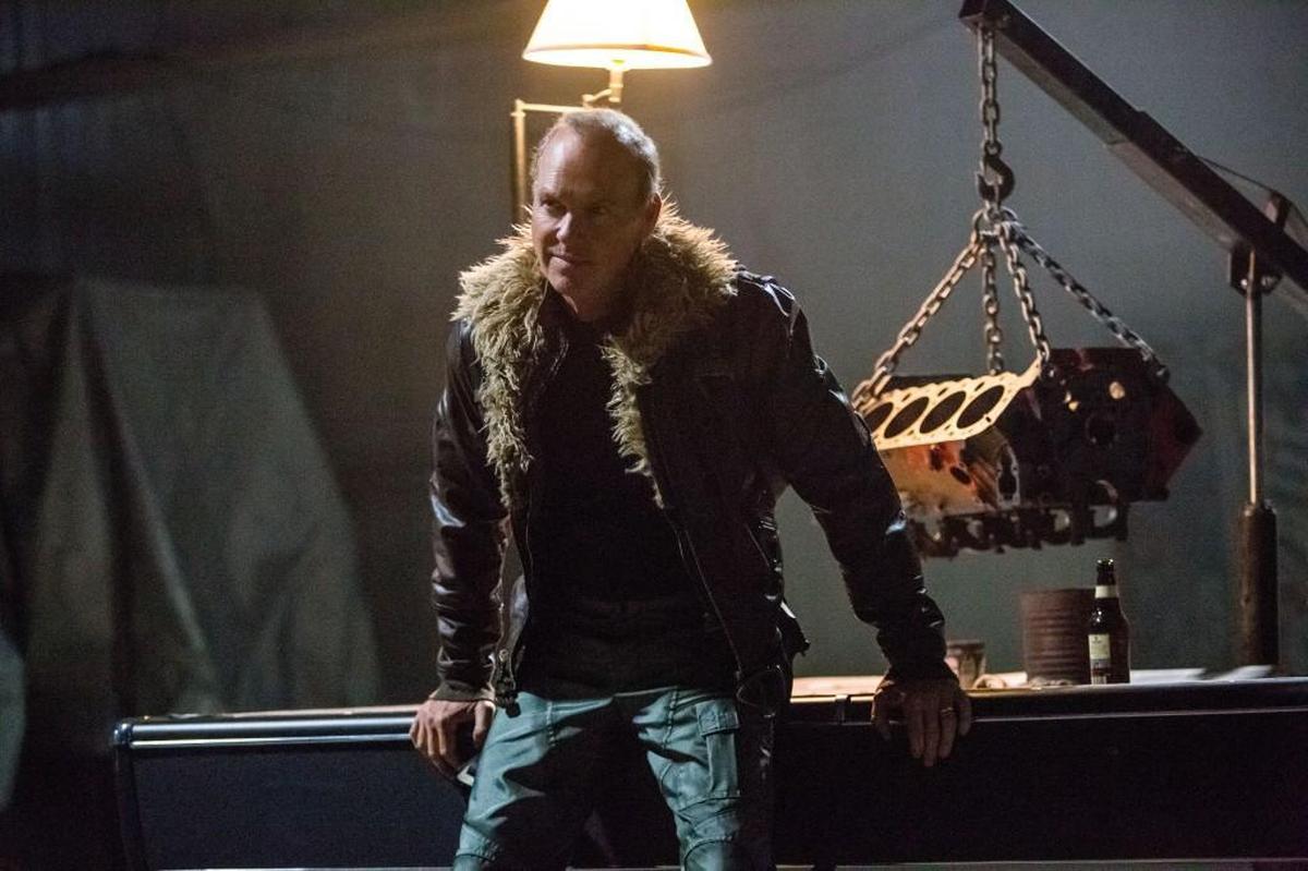 Adrian Toomes (Michael Keaton), aka the Vulture, scavenges the wreckage of superhero battles.