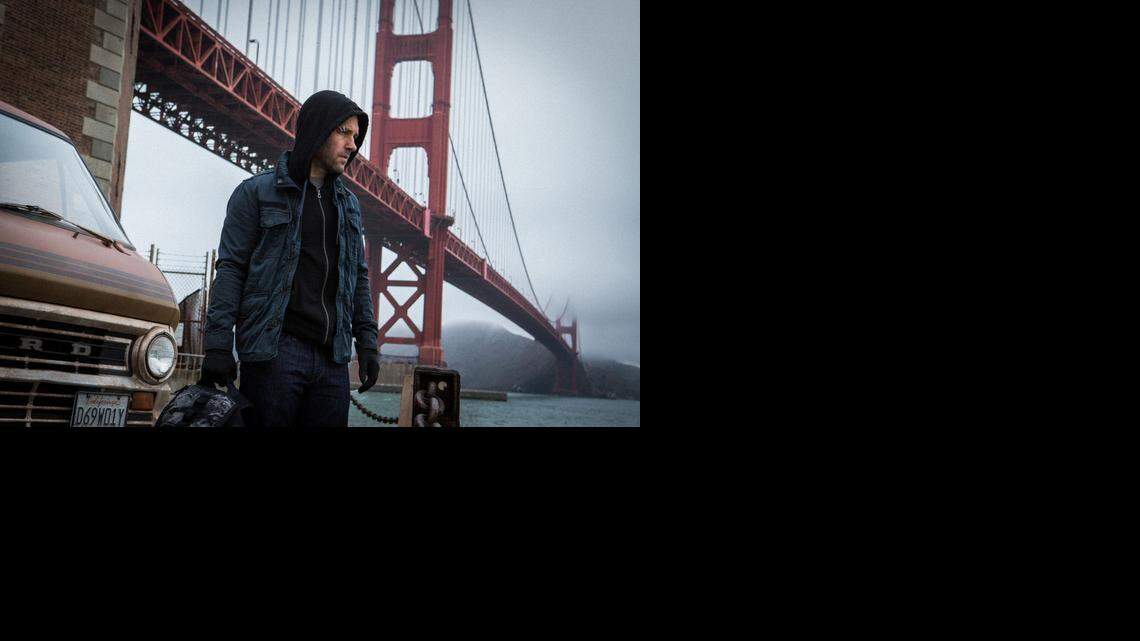 
The Golden Gate Bridge, the fog and Paul Rudd as Scott Lang, aka Ant-Man.


