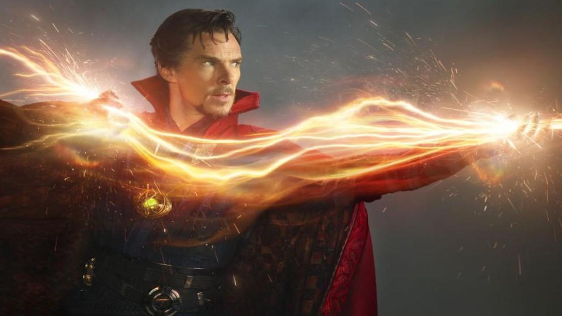 Benedict Cumberbatch as Dr. Stephen Strange in a scene from the movie "Docter Strange" directed by Scott Derrickson.