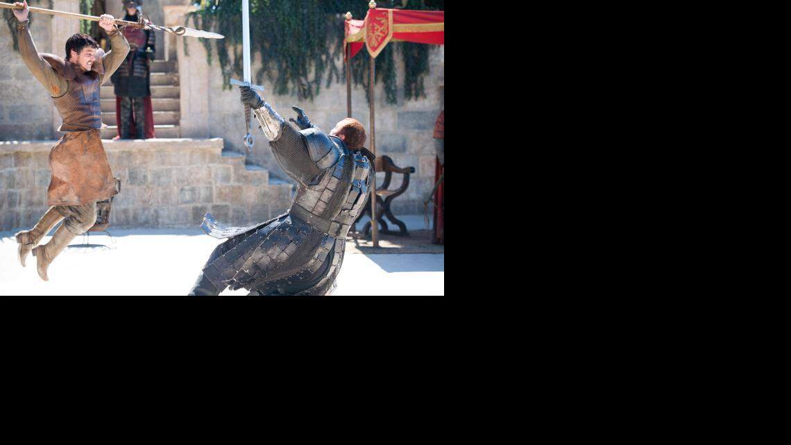 
The Red Viper of Dorne (Pedro Pascal) was doing so well against The Mountain (Hafthor Julius Bjornsson). Until.
