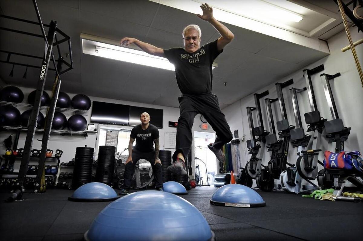 Seventy-year-old Richard Talavera of Prairie Village trained before April’s “American Ninja Warrior” competition at Union Station. He’ll be prominently featured in the next episode of the show.