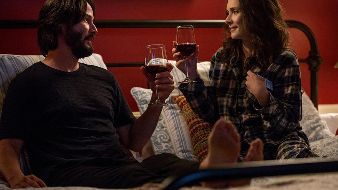 Frank (Keanu Reeves) and Lindsay (Winona Ryder) are not happy they have to attend a wedding.