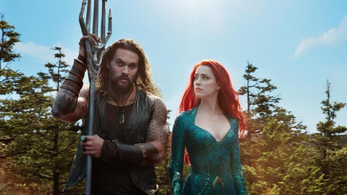 Aquaman (Jason Momoa) and his ally Mera (Amber Heard) are trying to prevent war in Atlantis.