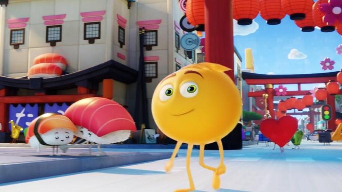 Gene (voiced by T.J. Miller), a “meh” emoji, tries to fit in in Texopolis.