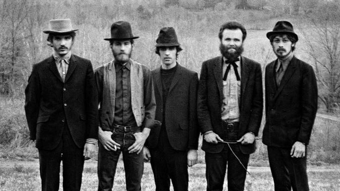 The Band in 1969, from left: Rick Danko, Levon Helm, Richard Manuel, Garth Hudson and Robbie Robertson, from the documentary “Once Were Brothers: Robbie Robertson and the Band.”