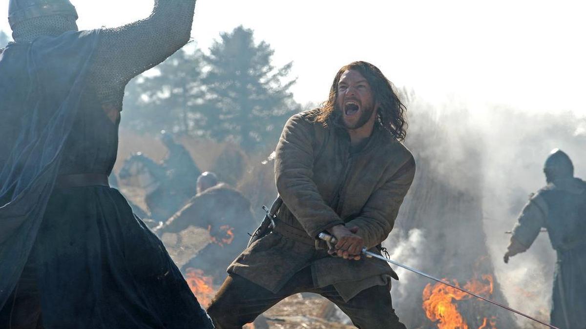 
A bloody battle in Scotland leaves Wilkin Brattle (Lee Jones) presumed dead, then saved by divine intervention. 


