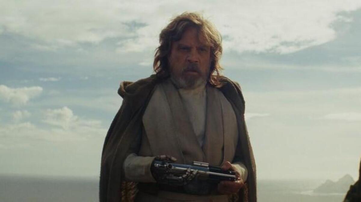 Luke Skywalker (Mark Hamill) has exiled himself to a remote island.