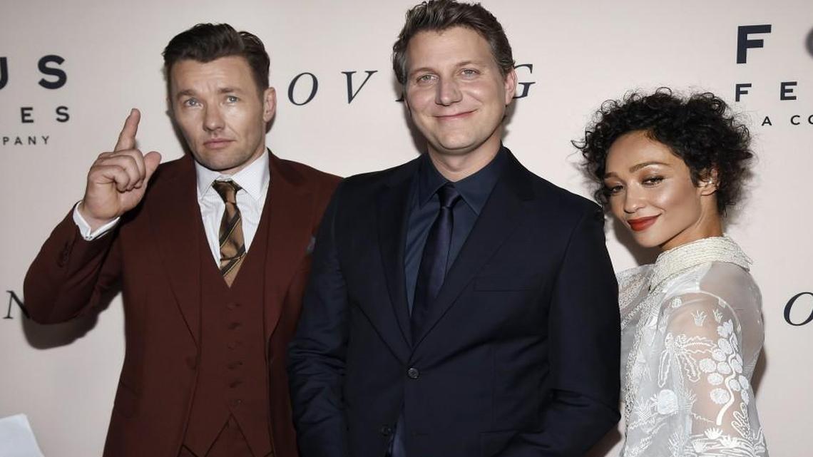 On the red carpet for the premiere of “Loving,” director Jeff Nichols (center) joined his stars, Joel Edgerton and Ruth Negga.