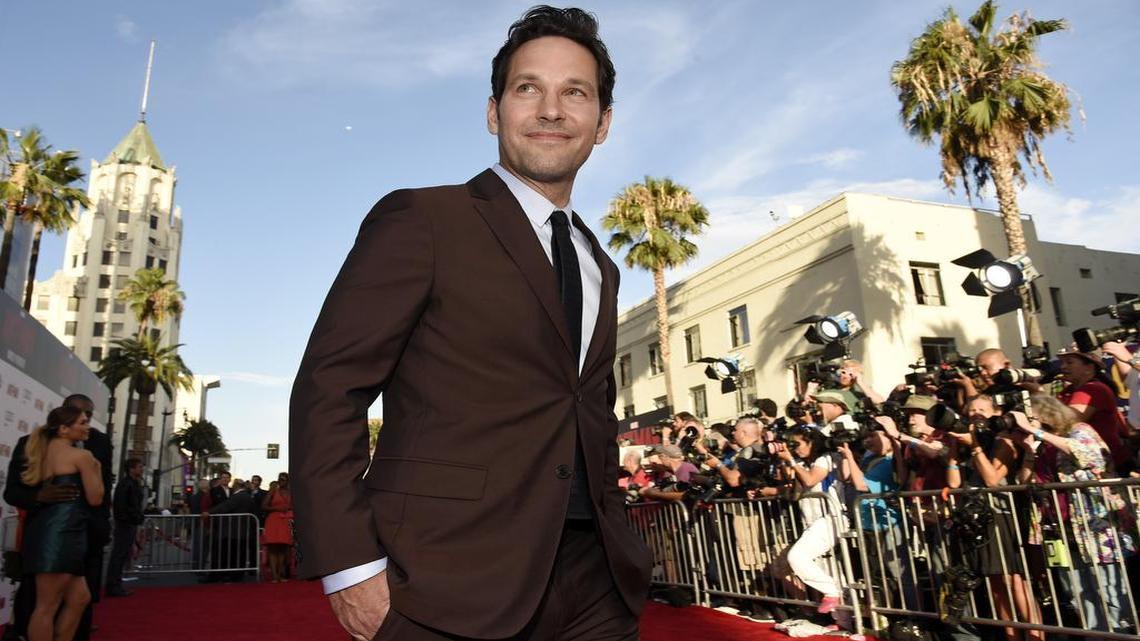 
Paul Rudd, who grew up in Overland Park, landed his biggest role yet as the tiny titular superhero in “Ant-Man,” opening Friday. Here he is walking the red carpet at the Los Angeles premiere.

