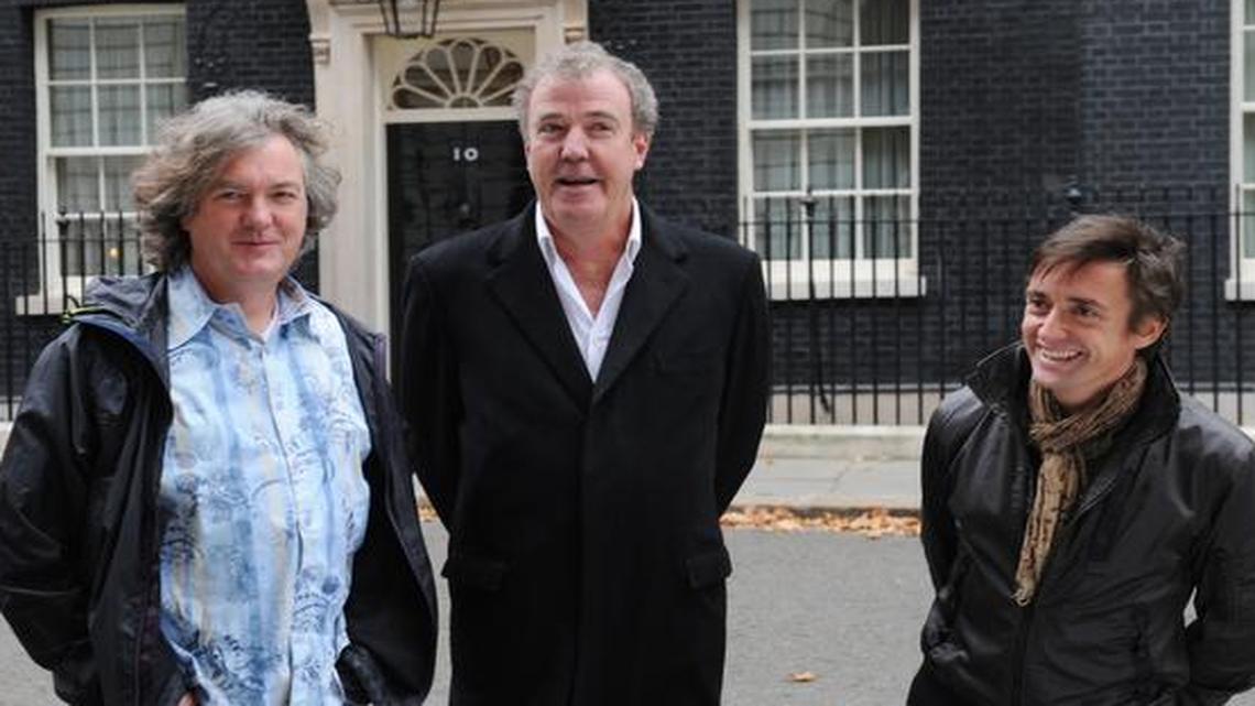 
‘Top Gear’ presenters James May, left, Jeremy Clarkson, center, and Richard Hammond 
