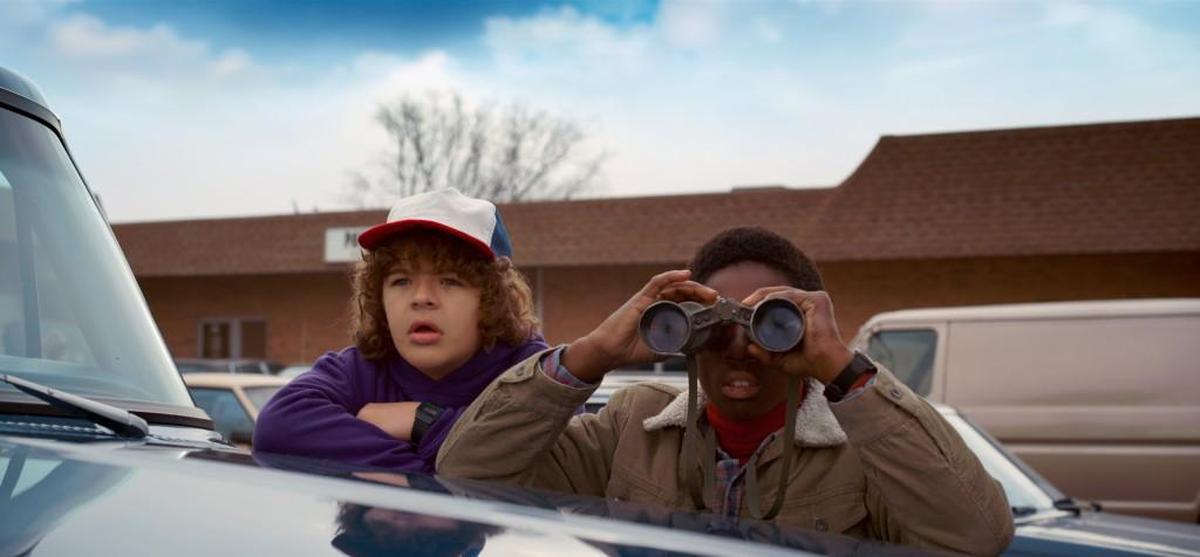 Gaten Matarazzo, left, who plays Dustin on “Stranger Things,” will appear at Big Slick this weekend. The Netflix series is filming its fifth and final season.