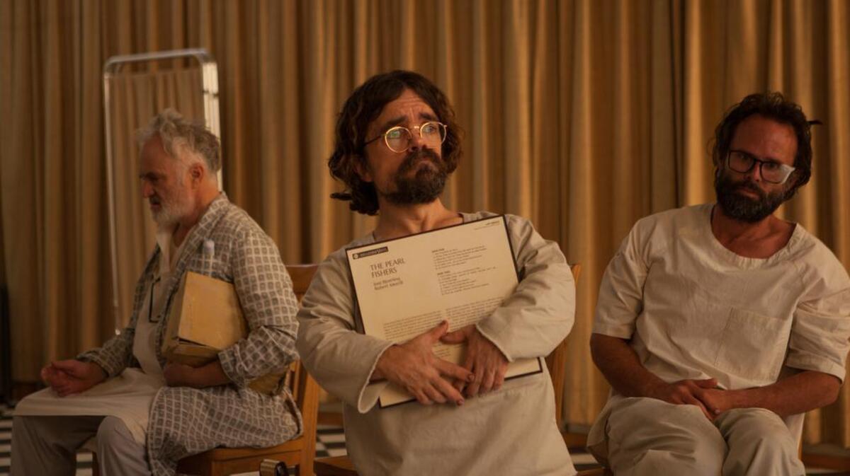 In “Three Christs,” Bradley Whitford, from left, Peter Dinklage and Walton Goggins are mentally ill men who believe they are Jesus.